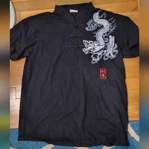 Men's traditional Asian style top with dragon